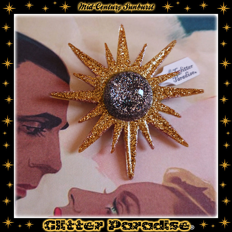 Broche: Mid-Century Modern Sunburst