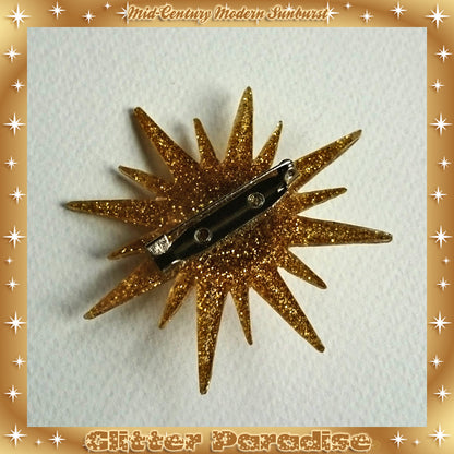 Broche: Mid-Century Modern Sunburst