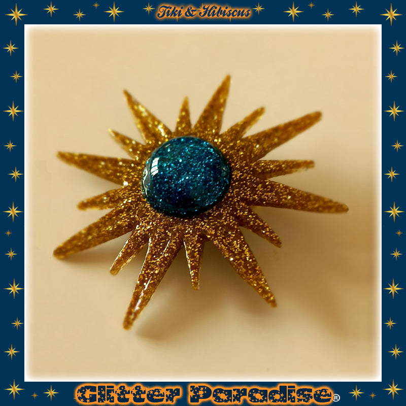 Broche: Mid-Century Modern Sunburst