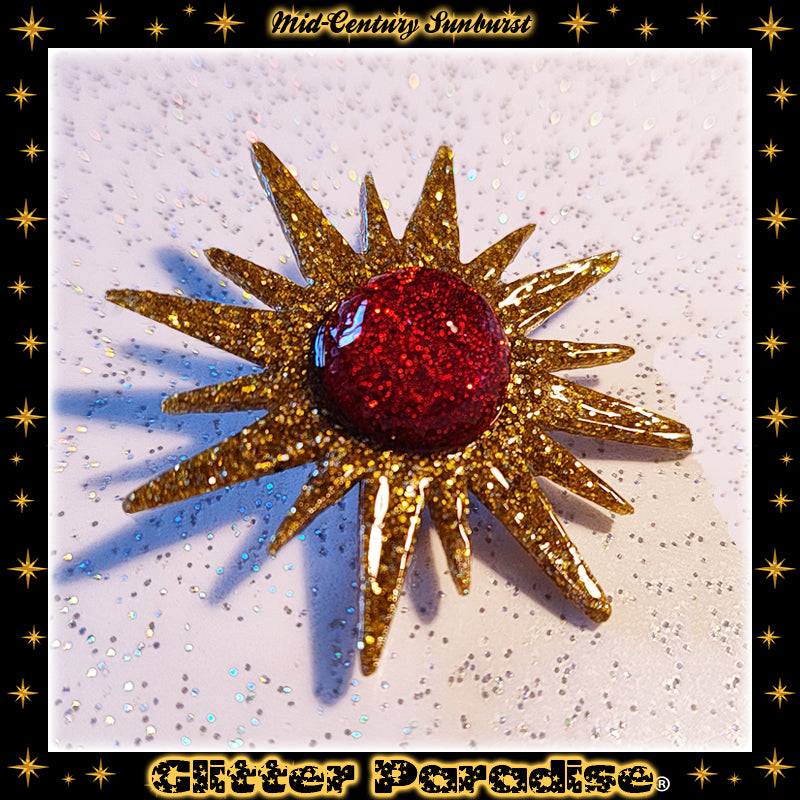 Broche: Mid-Century Modern Sunburst