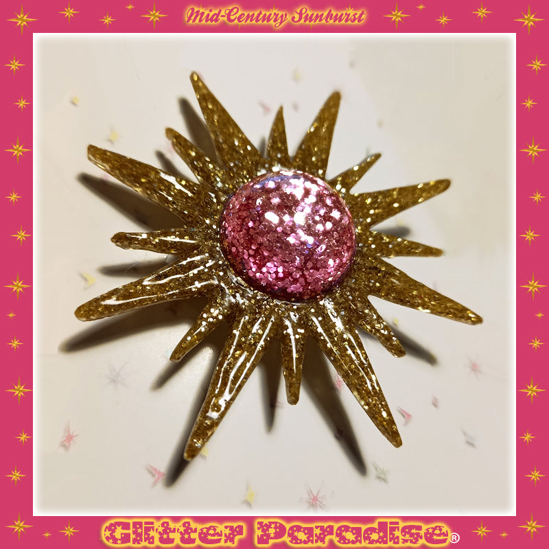 Broche: Mid-Century Modern Sunburst