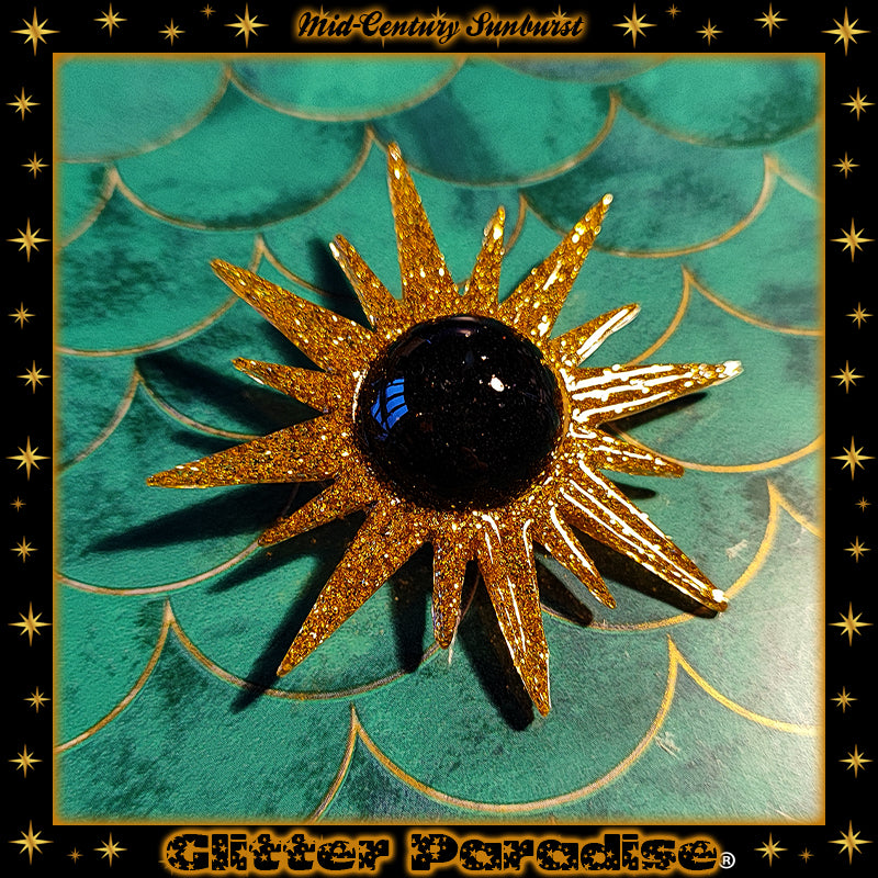 Broche: Mid-Century Modern Sunburst