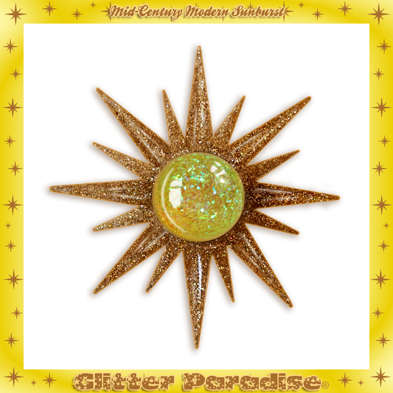 Broche: Mid-Century Modern Sunburst