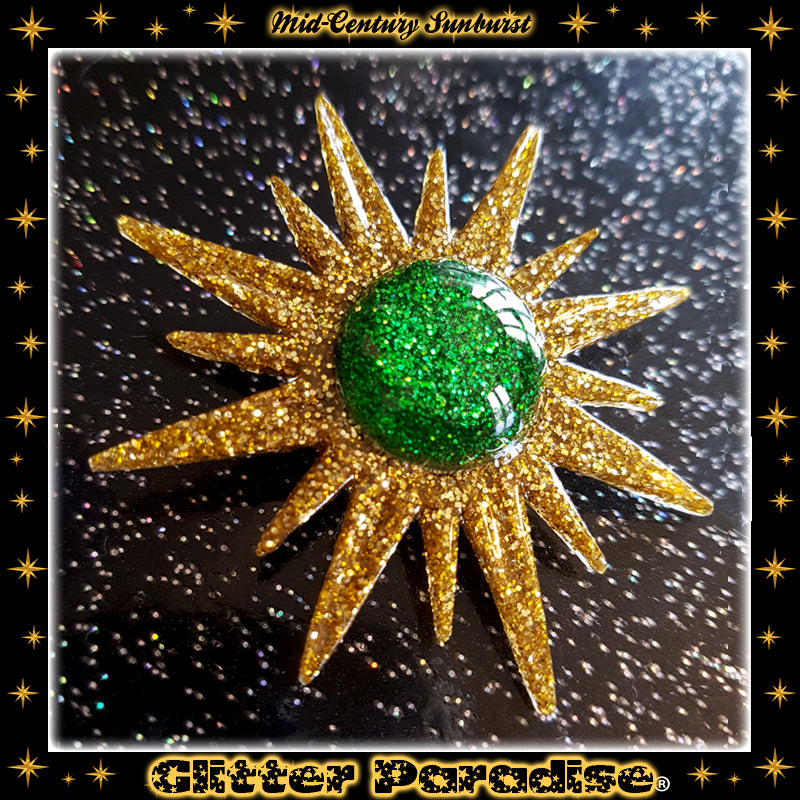 Broche: Mid-Century Modern Sunburst