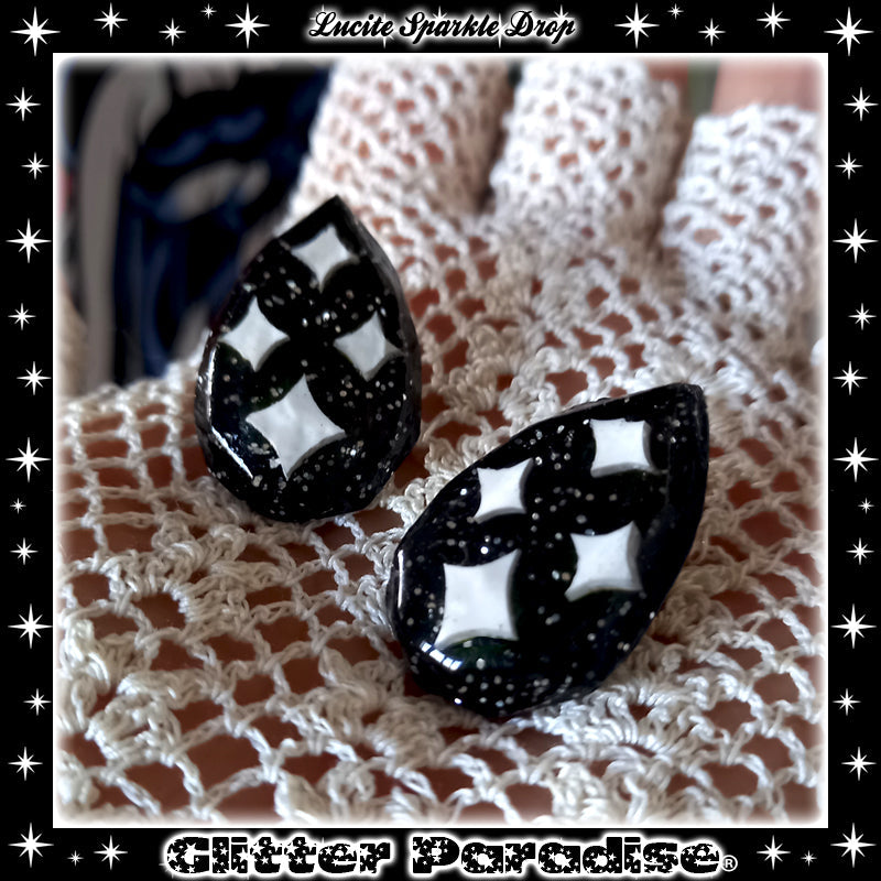 Pendientes : Lucite Sparkle Drop