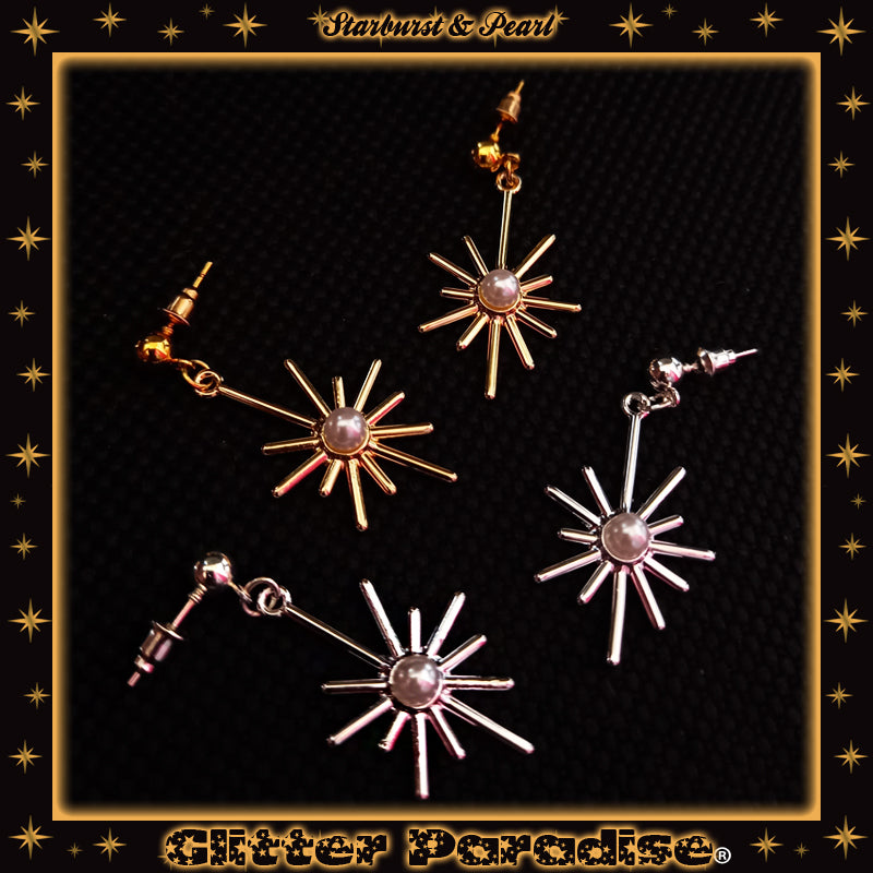 Earrings: Star Burst and Pearl