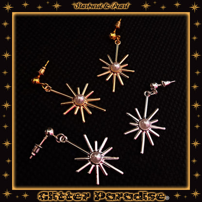 Earrings: Star Burst and Pearl