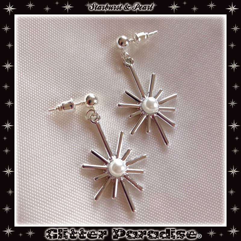 Earrings: Star Burst and Pearl