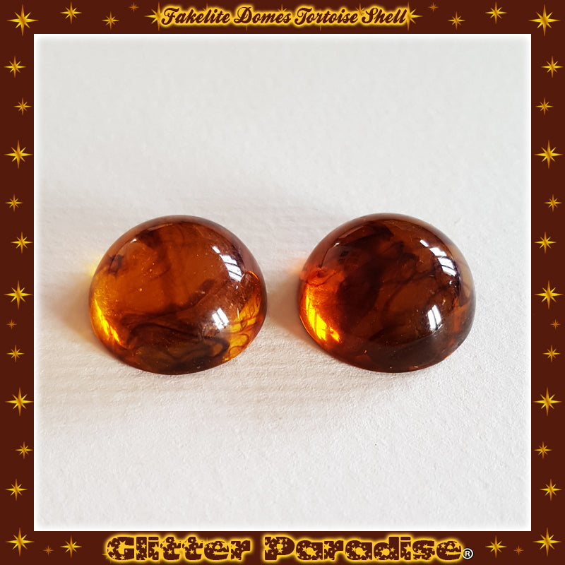 Earrings: Fakelite Tortoise Domes