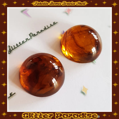 Earrings: Fakelite Tortoise Domes