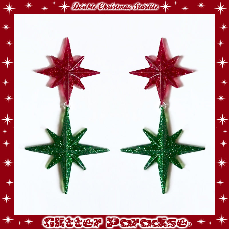 Boucles d'Oreilles: Double Starlite Lucite