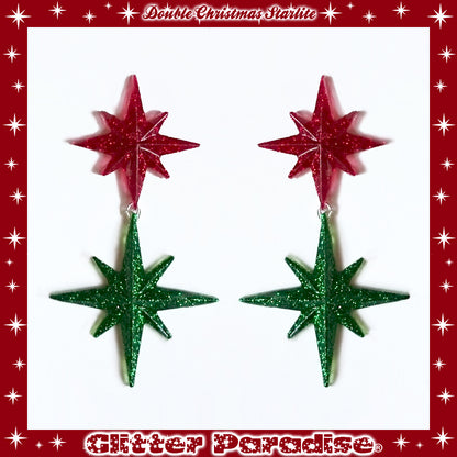 Boucles d'Oreilles: Double Starlite Lucite