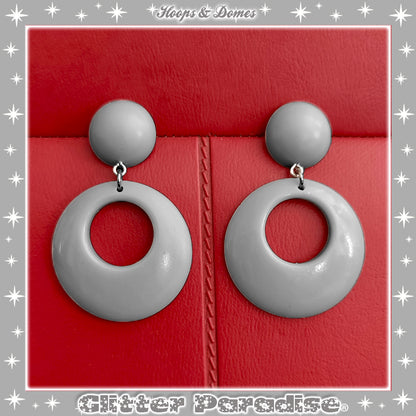 Boucles d'Oreilles: Hoops & Dômes Plain Achromatic