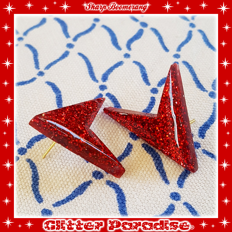 Pendientes: Lucite Sharp Boomerang