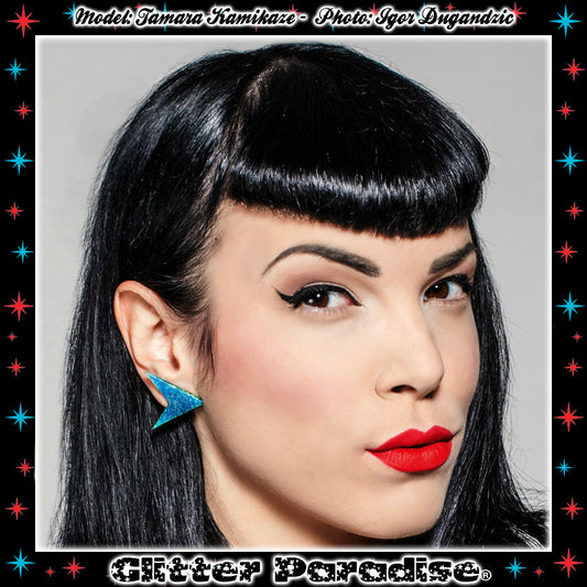 Boucles d'oreilles: Lucite Sharp Boomerang