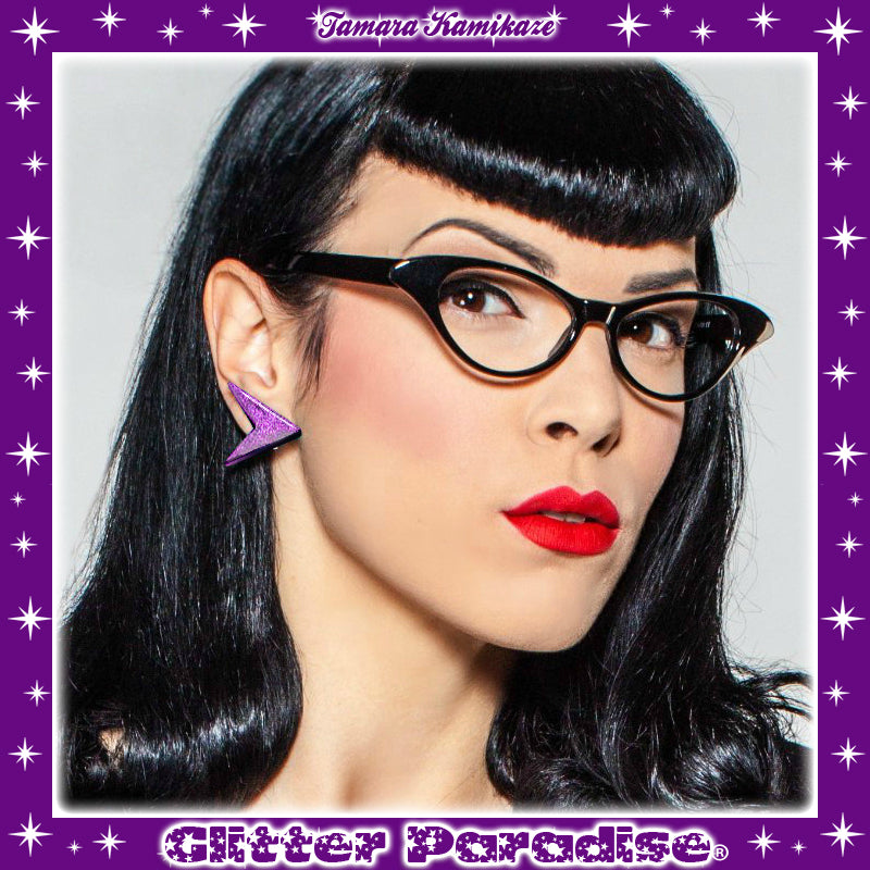 Pendientes: Lucite Sharp Boomerang