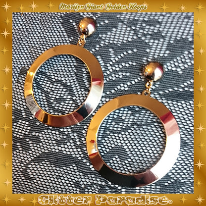 Earrings: Giant Marilyn Flat Hoops