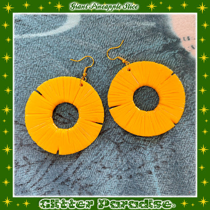 Earrings: Giant Pineapple Slice