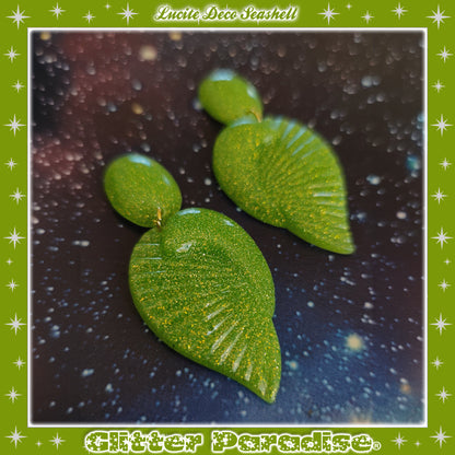 Earrings: Deco Seashell Lucite