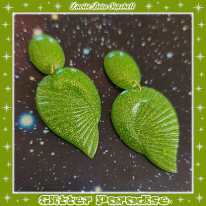 Earrings: Deco Seashell Lucite