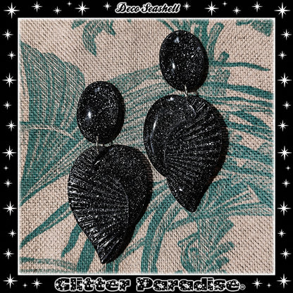 Earrings: Deco Seashell Lucite
