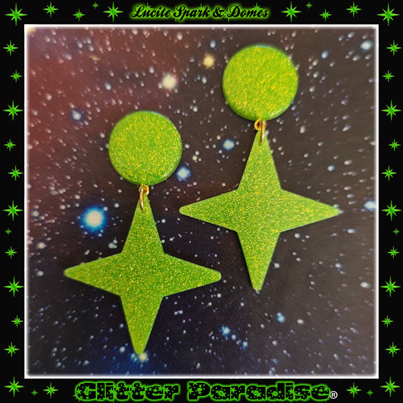 Pendientes:  Spark and Domes Lucite