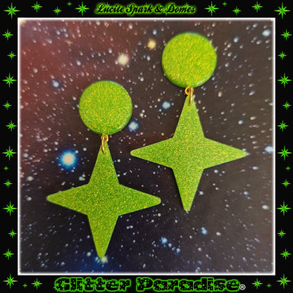 Pendientes:  Spark and Domes Lucite