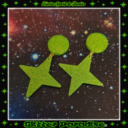 Pendientes:  Spark and Domes Lucite