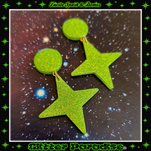 Earrings: Spark and Domes Lucite