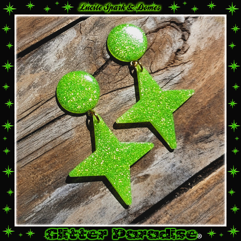 Pendientes:  Spark and Domes Lucite