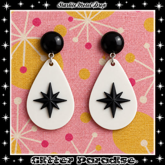 Earrings: Starlite Motel Drop Black