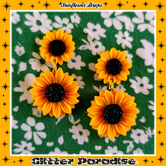 Earrings: Sunflower Drops