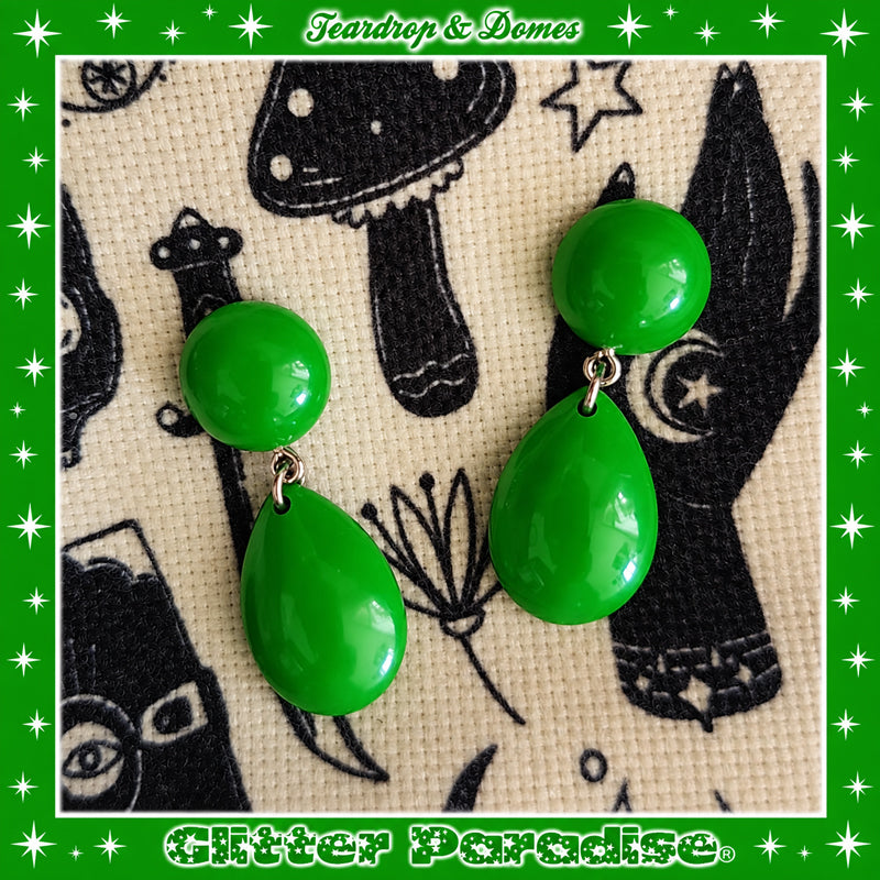 Boucles d'Oreilles : Baby Dome and Teardrop