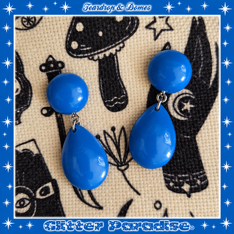 Boucles d'Oreilles : Baby Dome and Teardrop