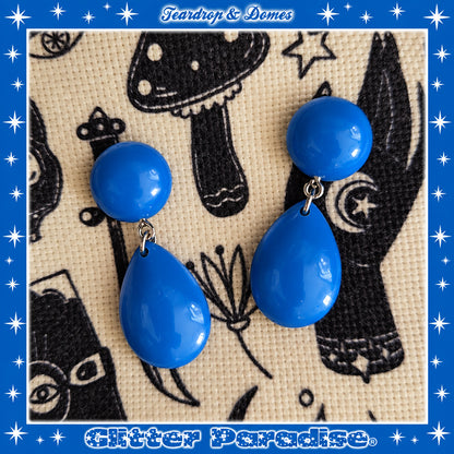 Boucles d'Oreilles : Baby Dome and Teardrop