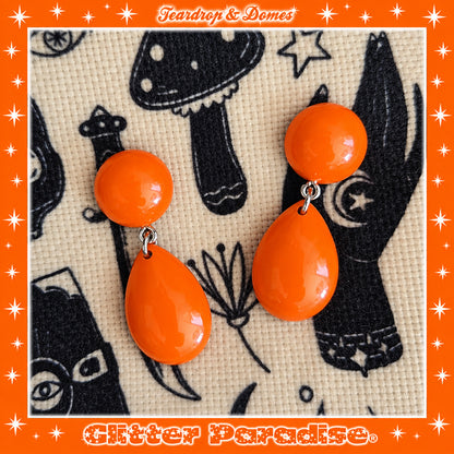 Boucles d'Oreilles : Baby Dome and Teardrop