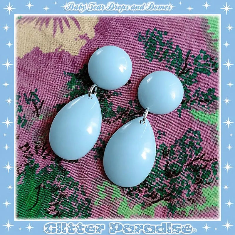 Pendientes: Baby Dome and Teardrop Pastel