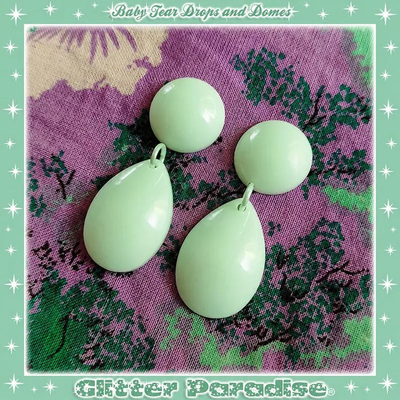 Pendientes: Baby Dome and Teardrop Pastel