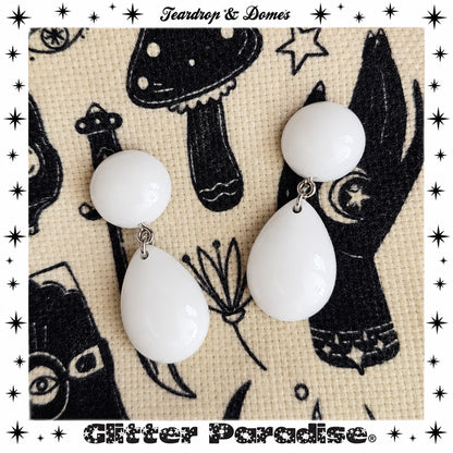Boucles d'Oreilles : Baby Dome and Teardrop