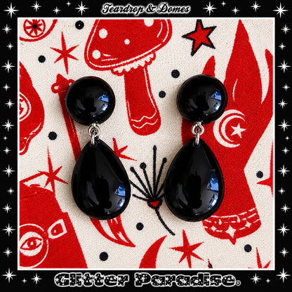 Boucles d'Oreilles : Baby Dome and Teardrop