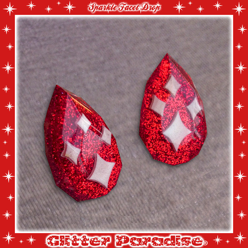 Pendientes : Lucite Sparkle Drop