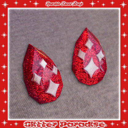 Pendientes : Lucite Sparkle Drop