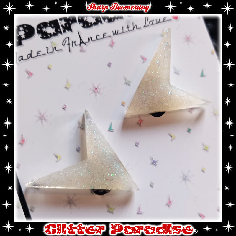 Pendientes: Lucite Sharp Boomerang