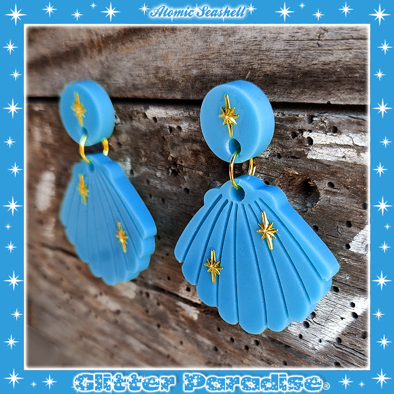 Earrings: Atomic Seashell