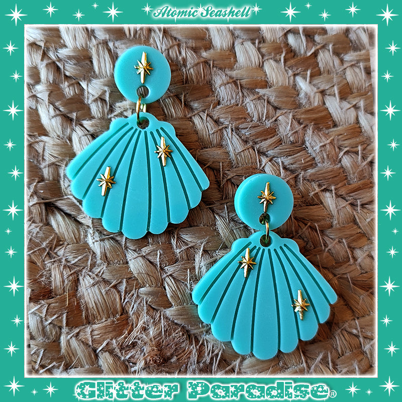 Earrings: Atomic Seashell