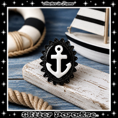 Brooch: Anchor in Frame