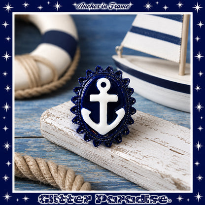 Brooch: Anchor in Frame