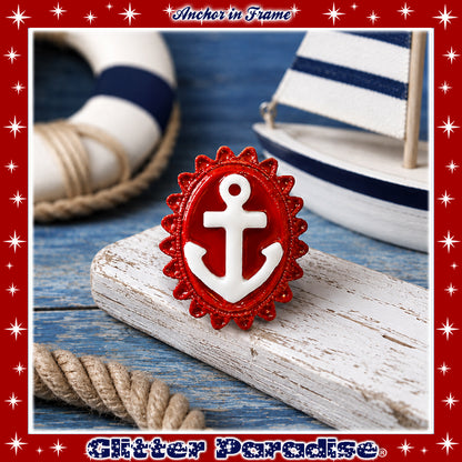 Brooch: Anchor in Frame