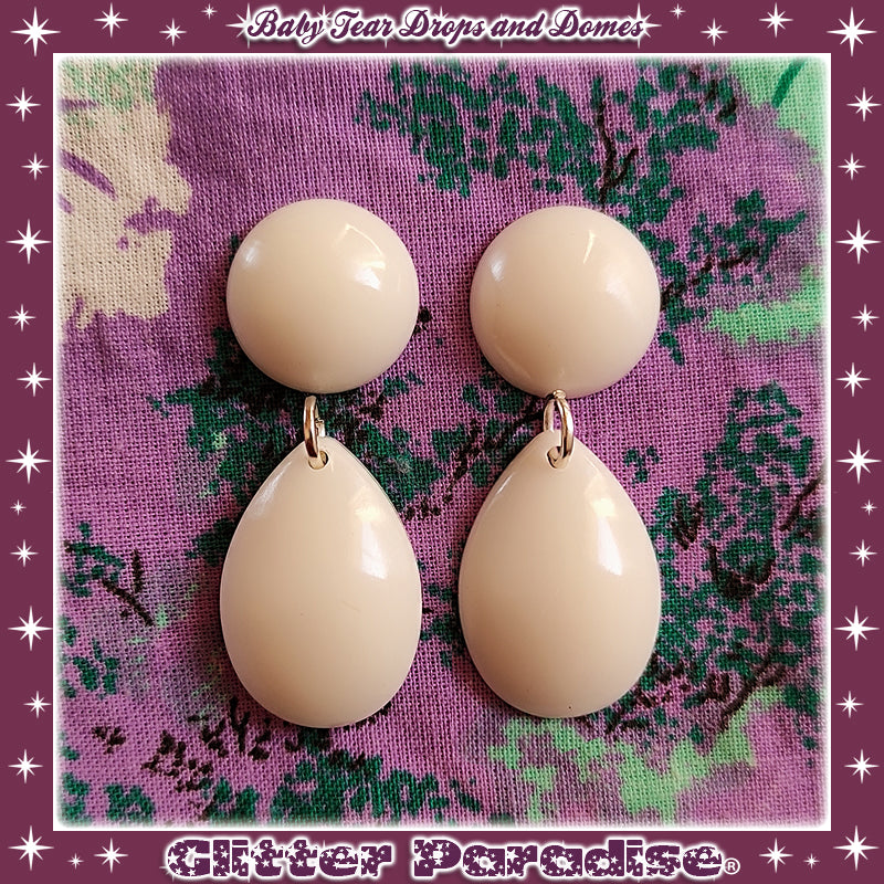 Pendientes: Baby Dome and Teardrop Pastel