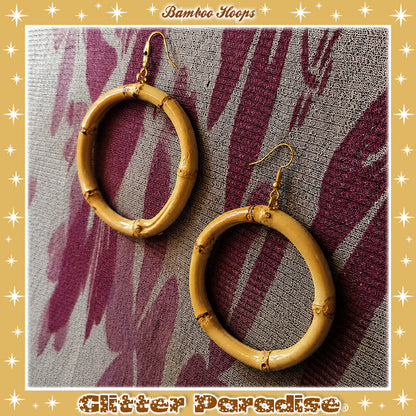 Pendientes: Bamboo Hoops Big